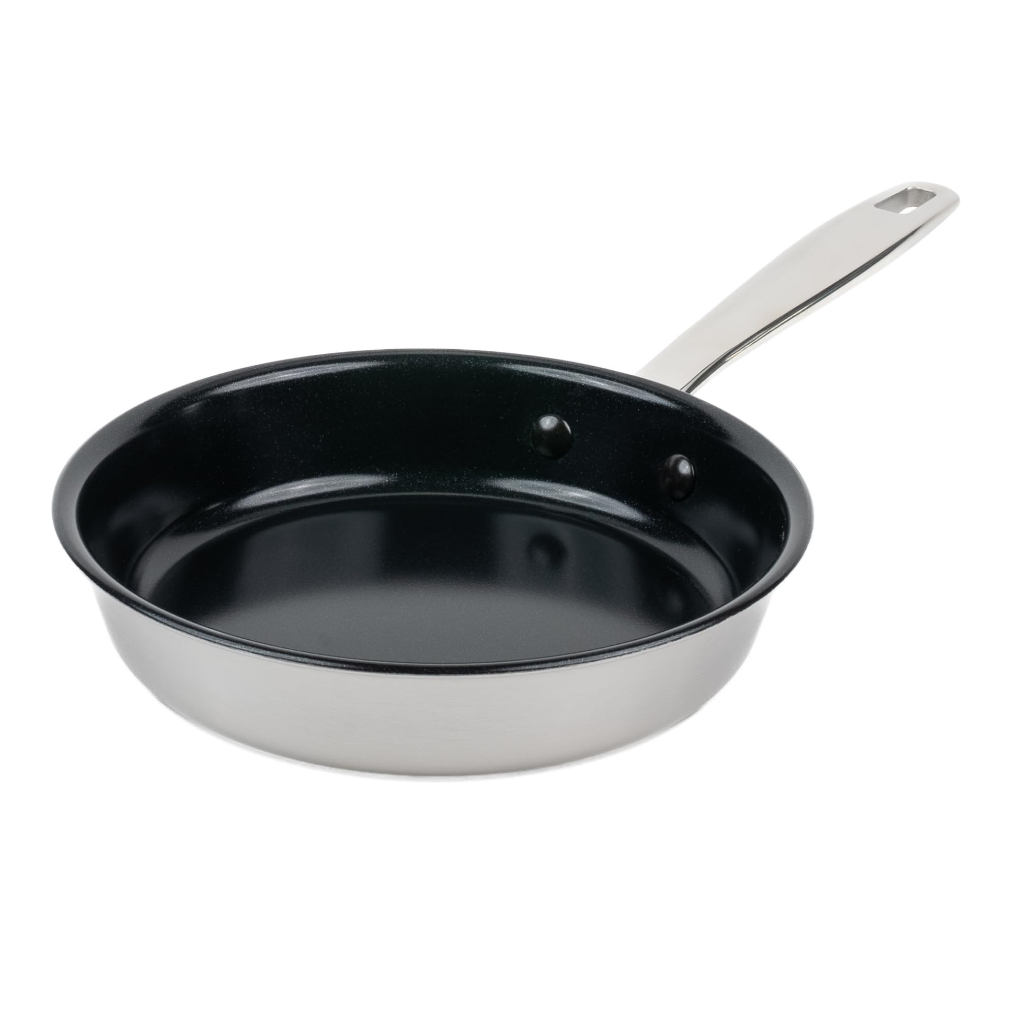 Photo 1 of Alva Maestro 8-Inch 5-Ply Stainless Steel Fry Pan – PFAS/PTFE/PFOA-Free Ceramic Nonstick, Induction & Oven Safe to 400°F, Easy-Clean, Sustainable Belgian Cookware for Healthy, Even Heat Cooking