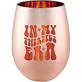xilaxila In My 30s Era Wine Glass - 30th Birthday Gift for Her - 30 Year Old Gifts for Women, Sister, Mom, Daughter, Best Friend - Funny 30th Birthday Decorations for Her (Stemless)