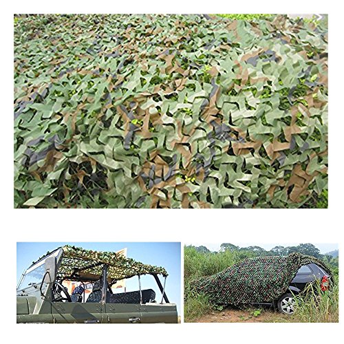 FuriGer Woodland Camo Netting,Camouflage Net for Camping Military Blind Hide Hunting Shooting Hide Fishing Shelter,Party Decoration on Halloween Christmas,Jungle Sunscreen Net,6.5ftx13ft (2mx4m)