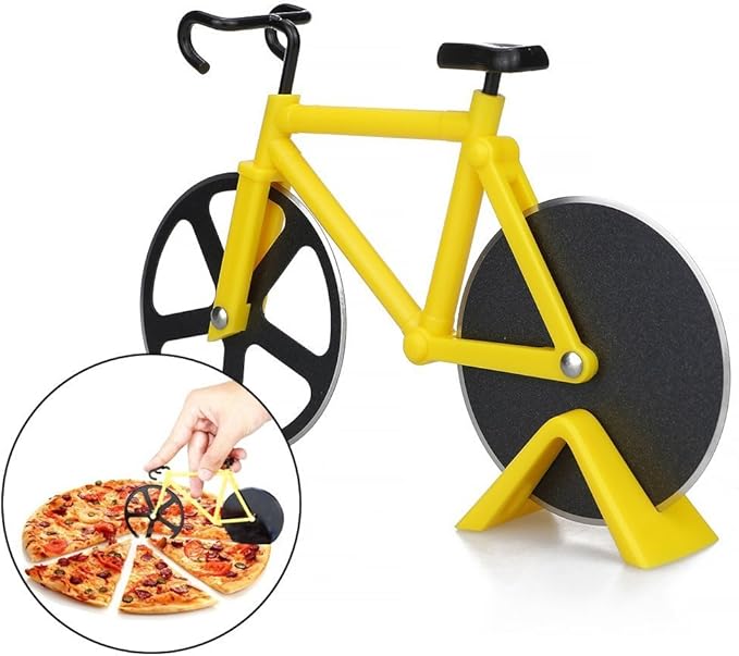 7Almond Pizza Cutter, Bicycle Pizza Cutters, Dual
