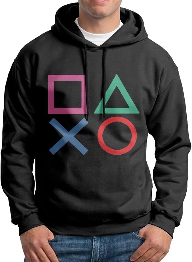 FDLB Men's PlayStation Joypad Mountaineering Cool Hoodie Hoodies Black