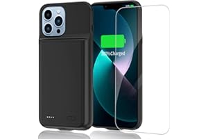 TAYUZH Charging Case for iPhone 13 Pro Max, 8500mAh Protective Rechargeable Battery Case Pack Compatible with iPhone 13 Pro Max(6.7 inch), Full Protection, Black