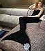 LAGHCAT Mermaid Tail Blanket Crochet Mermaid Blanket for Adult, Soft All Seasons Sleeping Blankets, Whale Tail Pattern (71 x35.5 Inch, Black)