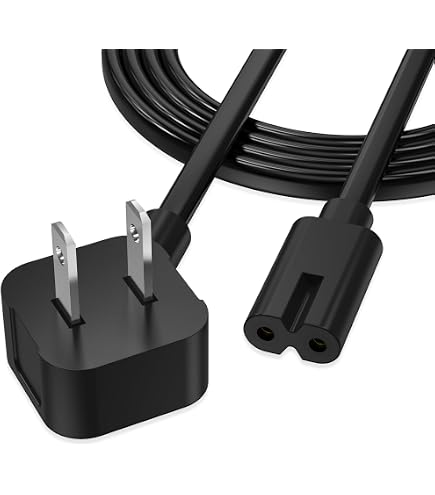 Amazon.com: AGVEE 12ft 2 Prong Polarized TV Power Cord, 18AWG AC