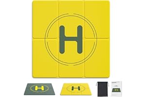 HOLY STONE Drone Landing Pad, 50cm/19.68in Universal Portable Luminous Waterproof Foldable Helipad for RC Drones Helicopter, 