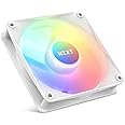 NZXT F120 RGB Core Triple Pack - RF-C12TF-W1-3 x 120mm Hub-Mounted RGB Fans with RGB Controller - 8 Individually-Addressable LEDs - Semi-Translucent Blades - High Static Pressure & Airflow - White