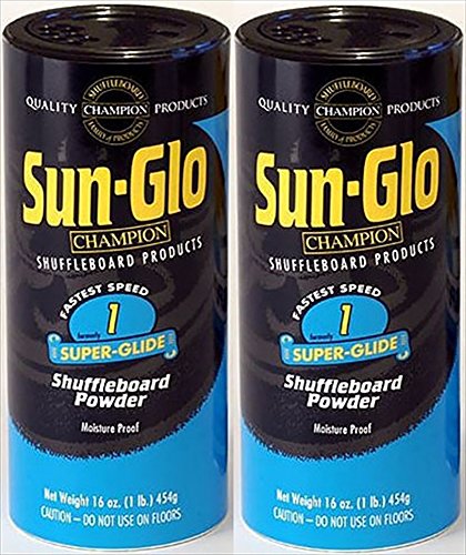 Twin Pack of Sun-Glo #1 Speed Shuffleboard Powder Wax