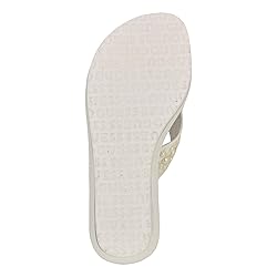 GUESS Women's Silus Wedge Sandal, White, 9.5