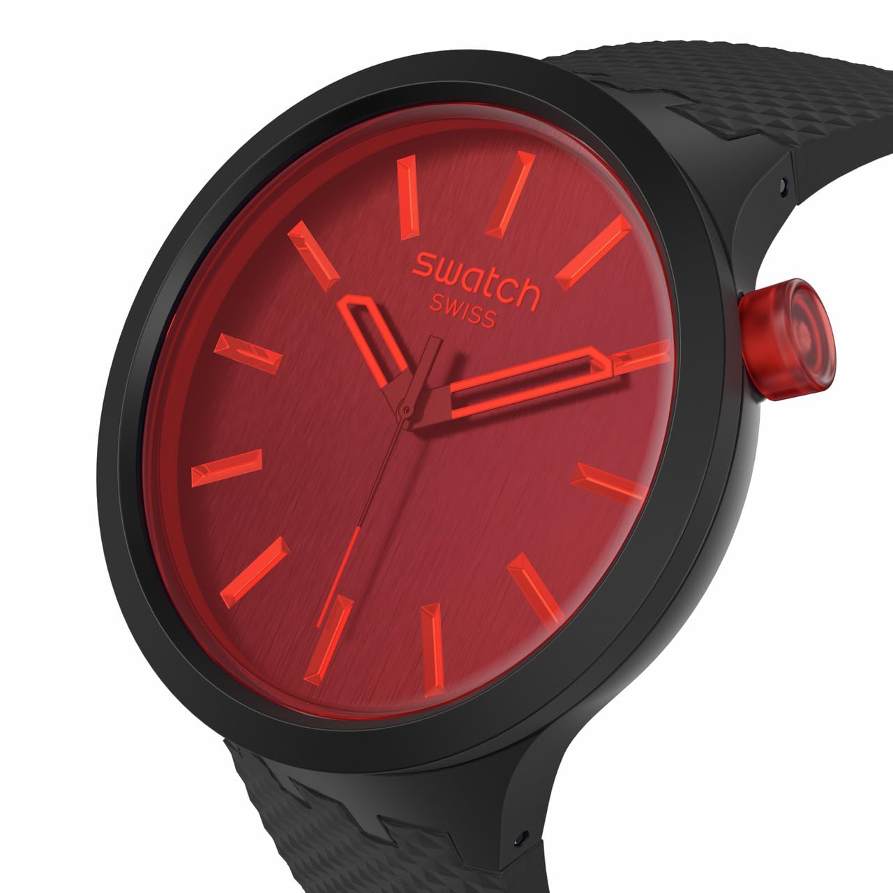 Swatch Big Bold Biosourced Unisex Watch Casual Plastic Black Automatic Waterproof Midnight Mode