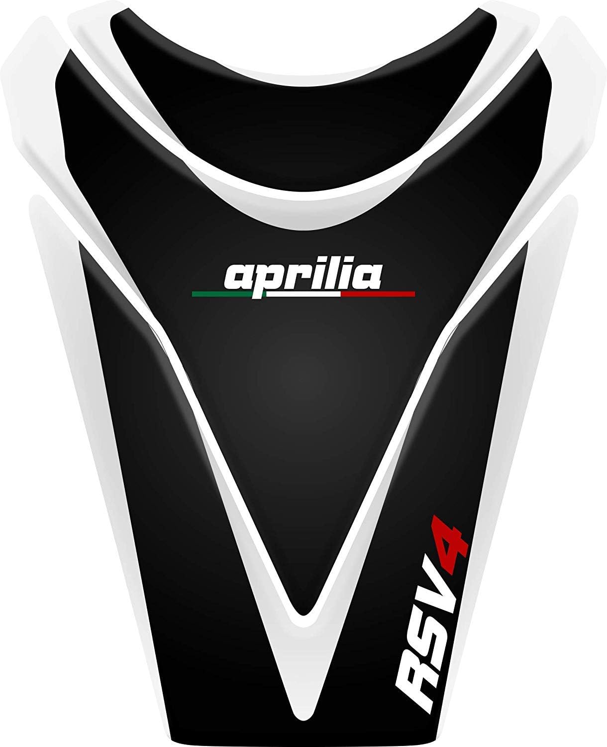 Stickers for fuel tank tankpad 3D effect resin adhesive sticker compatible with Aprilia RSV White