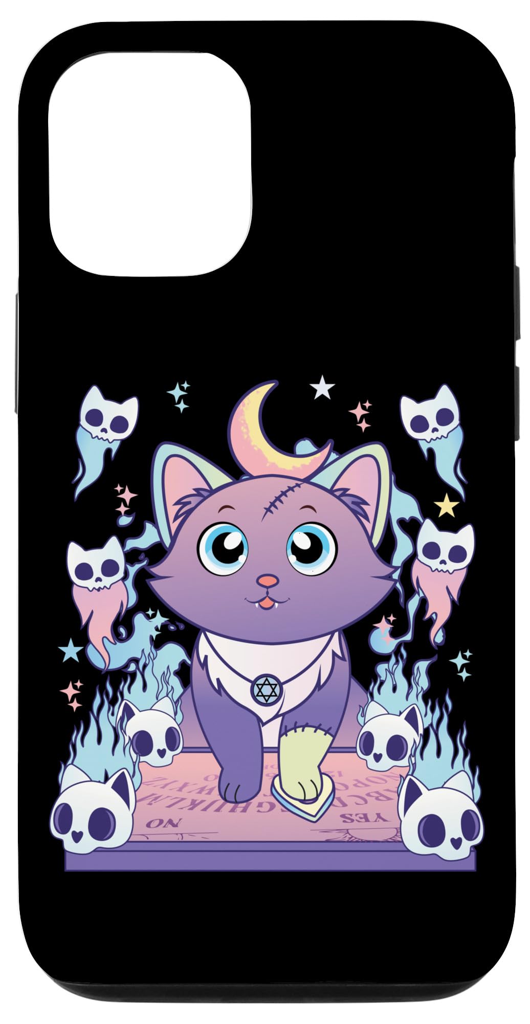 iPhone 15 Ouija Cat Cute Kawaii Occult Satanic Pastel Gothic Case