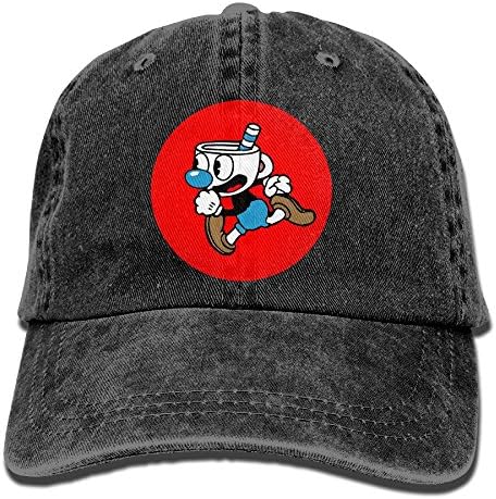 Stephanie Scarpelli Cuphead Don't Deal with Devil Unisex Washed Baseball Cap Adjustable Cowboy Cotton Ball Hat Black