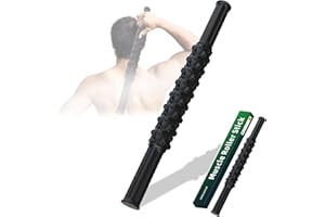 KEINE MARKE Massage Stick, Manual Muscle Roller, Muscle Roller Stick, Deep Muscle Massage Tools for Relief of Muscle Soreness, Cramps and Tightness(Black Upgrade)