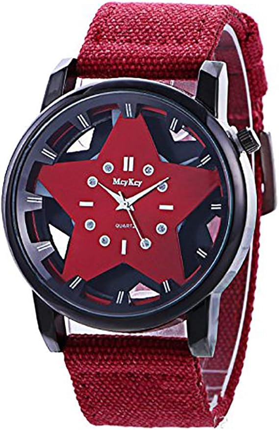 Amazon Zoooom 腕 時計 メタル スター 星 デザイン ウォッチ クォーツ ファッション カジュアル ギフト プレゼント 男性 女性 メンズ レディース レッド Zm Watch2391 Rd メンズ腕時計 腕時計 通販