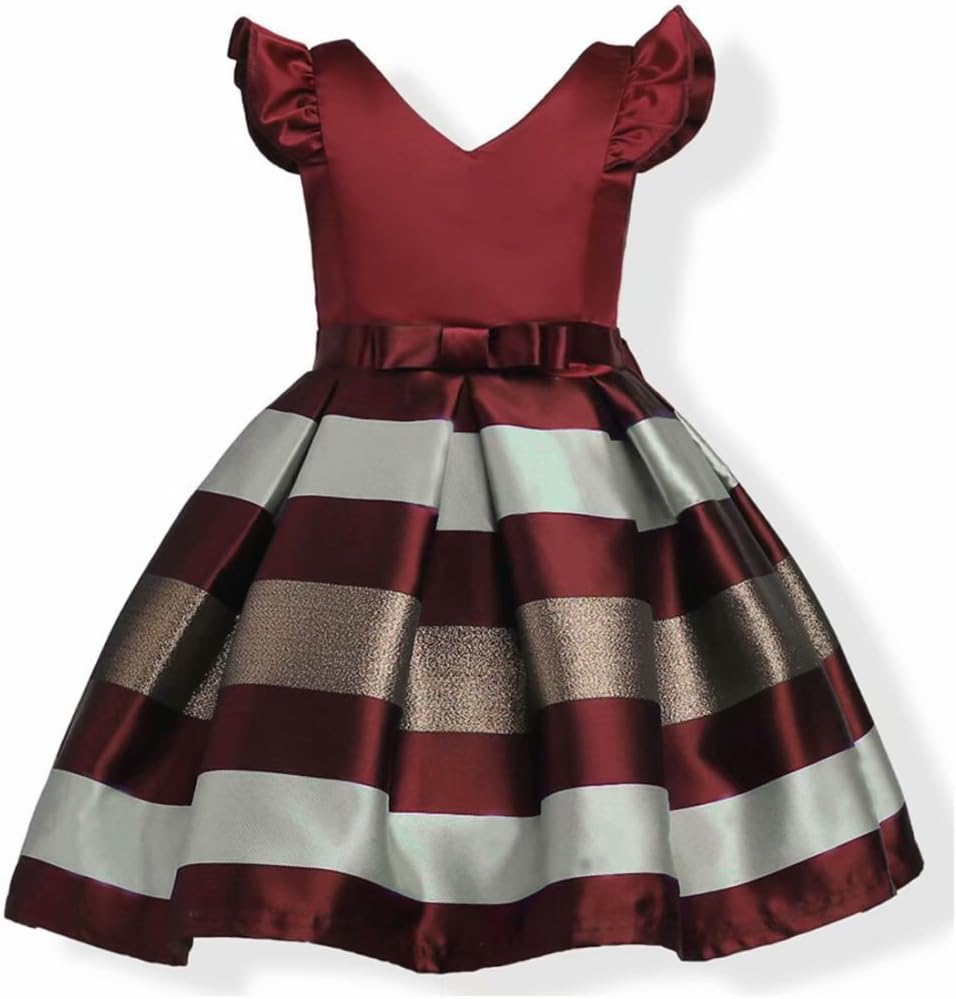 AYOMIS Girl's Flower Pageant Dress Kids Party Embroidery Wedding Dresses