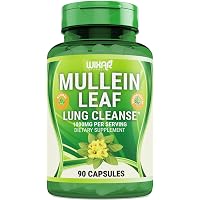 Mullein Capsules 1500mg - 120 Count | Supports Healthy Respiratory & Lung Function | Vegan By Daitea