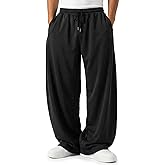 Qlarnaweer Men's Sweatpants Joggers Baggy Wide Leg Lounge Pants with Pockets Casual Athletic Sweats
