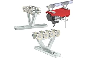 SKTREX 6 Wheel Hoist Trolley with Rollers - Strut Trolley Assembly for Electric Hoist - Fits 1-5/8" Wide and Taller Strut Cha
