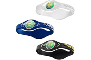 Power Balance the Original Genuine Performance Wristband, Silicone rubber Wristbands Bracelets sports bracelet wristband for men women, power 3 pack bangles, safe Waterproof Lightweight durable, size of M+M+L（M 19.0CM/L 20.5CM)
