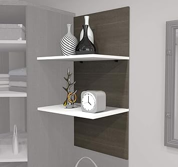 Amazon Com Bestar 19 5 Floating Shelves Kitchen Dining