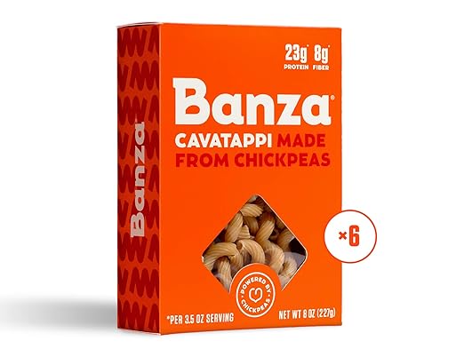 Banza Chickpea Pasta Cavatappi Gluten Free Healthy Pasta High Protein Lower Carb And Non Gmo Pack Of 6