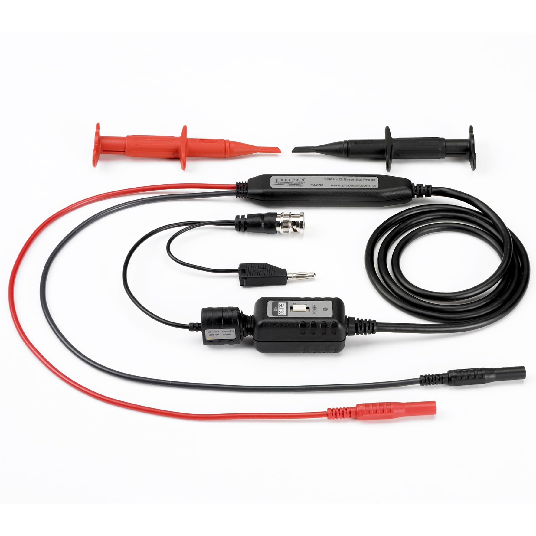 Pico Technology 50 MHz bandwidth 70 V differential oscilloscope probe 10:1