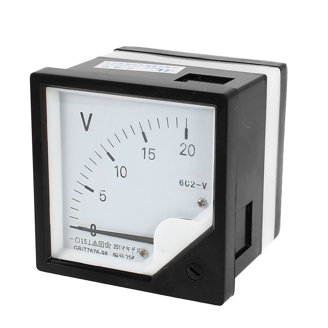 Sourcingmap Square Panel Mounting Moving Vane 0-20V DC Analog Voltmeter 80mmx80mm