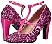 Pleaser Pink Label Women's Queen01/Hp-Hpg Dress Pump, H Pink Patent-Glitter, 12 M US