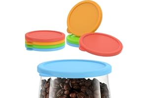 8Pcs Silicone Lid Compatible with Weck Jar 3 Inch Silicone Leak Proof Canning Jar Cover Reusable Sealing Lid Refrigerator Mic