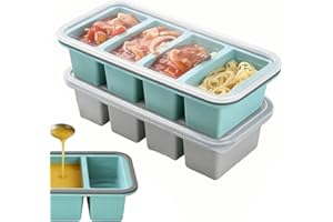 2 Pcs 11.6inch Silicone Soup Freezer Containers with Lids Soup Freezer Mold Silicone Freezer Molds Sauce Containers with Lids