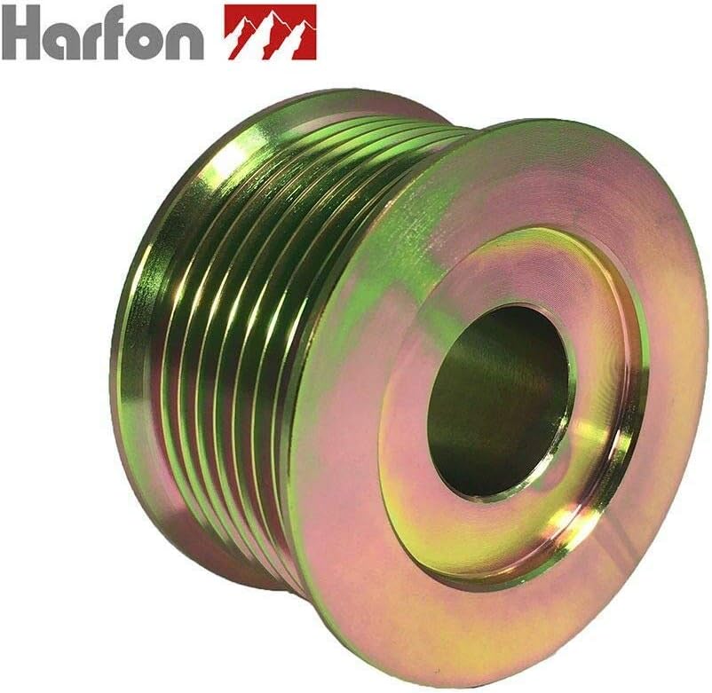 HARFON 24-1755 Alternator Pulley for 8 Groove Diesel Truck Serpentine Belt 0.87" 22.2mm ID - 2.57" 65.25mm OD Delco 10499362 24-1755 208-01001