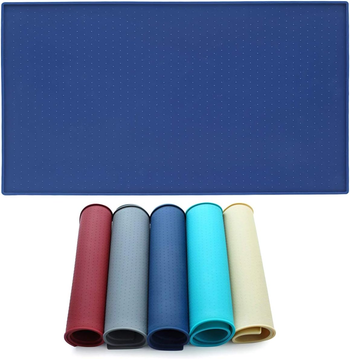 AMZNOVA Pet Feeding Mat Dog Cat Bowl Mat 48cm×30cm Large Waterproof