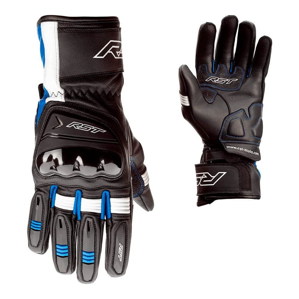 RST Pilot CE Blue Leather Amara Motorcycle Glove Size 11