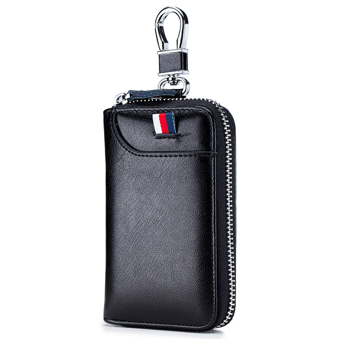 Aileder Key Wallet Leather Unisex Car Key Holder Case Pouch Bag Cover with Card Slots Cash Pocket Keychain Keyring