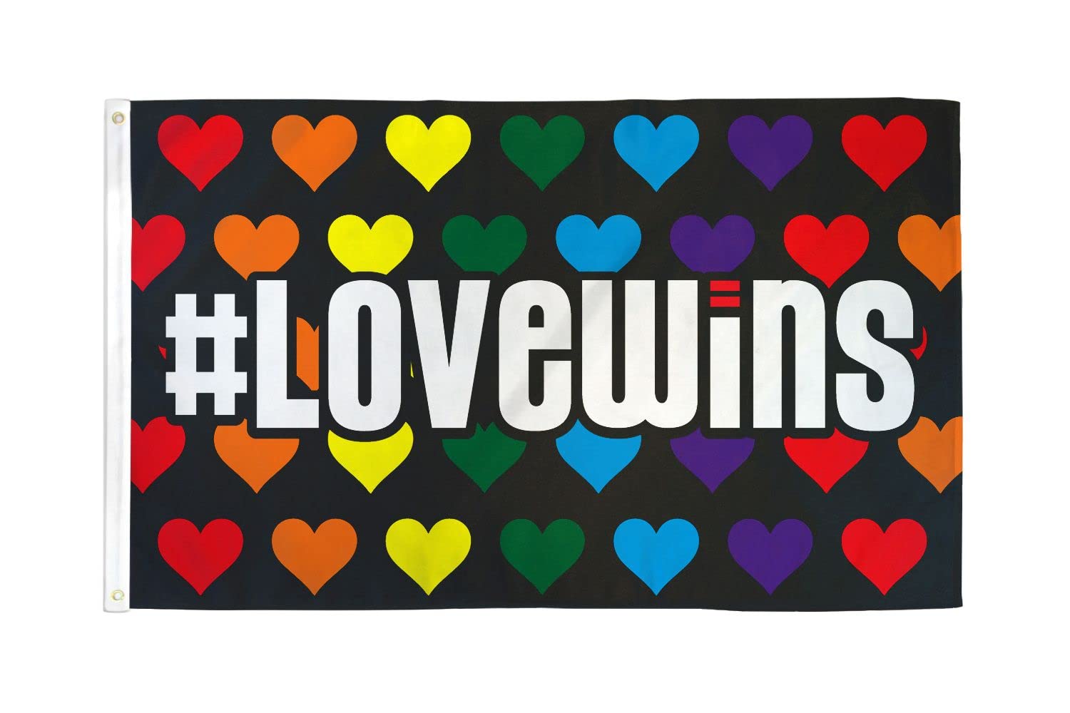 AZ FLAG - Rainbow Love Wins Flag - 3x5 Ft - 100D Polyester Rainbow Banner with Two Metal Grommets - Fade Resistant - Vivid Colors - 3' x 5' Feet - 150x90 Cm