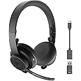 Logitech Zone 900 On-Ear Wireless Bluetooth Headset with Advanced Noise-canceling Microphone, Connect up to 6 Wireless Devices with one Receiver, Quick Access to ANC and Bluetooth