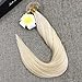 Full Shine U Tip Hair Extensions Human Hair Color 60 Platinum Blonde Ktip Human Hair Extensions 16 Inch 50 Grams Natural Straight Remy Hair Nail Tip Extensions for Women