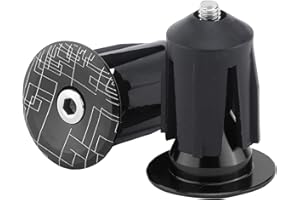 Tissting 1 Pair Bike Bar Ends Plug Aluminum Alloy Expansion Adjustable Bicycle Handlebar End Caps for 15.9‑21.4mm ID Handlebars BMX MTB Road Bike