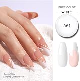 Kanorine White Gel Polish Soak Off UV LED Nail Varnish Art French Manicure Long view 4