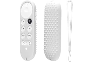 Silicone Case for Chromecast with Google TV 2020 Voice Remote Protective Cover for 2020 Chromecast Voice Remote (White)