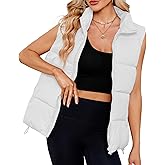 Century Star Puffer Vest for Women's Outerwear Vests Puffy Oversized 2024 Quilted Vest Tops Jackets Coat with Pockets