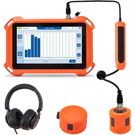 Detector de fugas de agua subterránea para pared y suelo - PQWT PQ125A | Profundidad de 1.64 pies, 2 sensores, 2 modos de pos