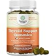 Natures Craft Vegan Thyroid Gummies with Sea Moss - Thyroid Support Gummies for Comprehensive Support for Men and Women with Iodine Selenium and Other Potent Vitamins - Gelatin-Free Non-GMO 60