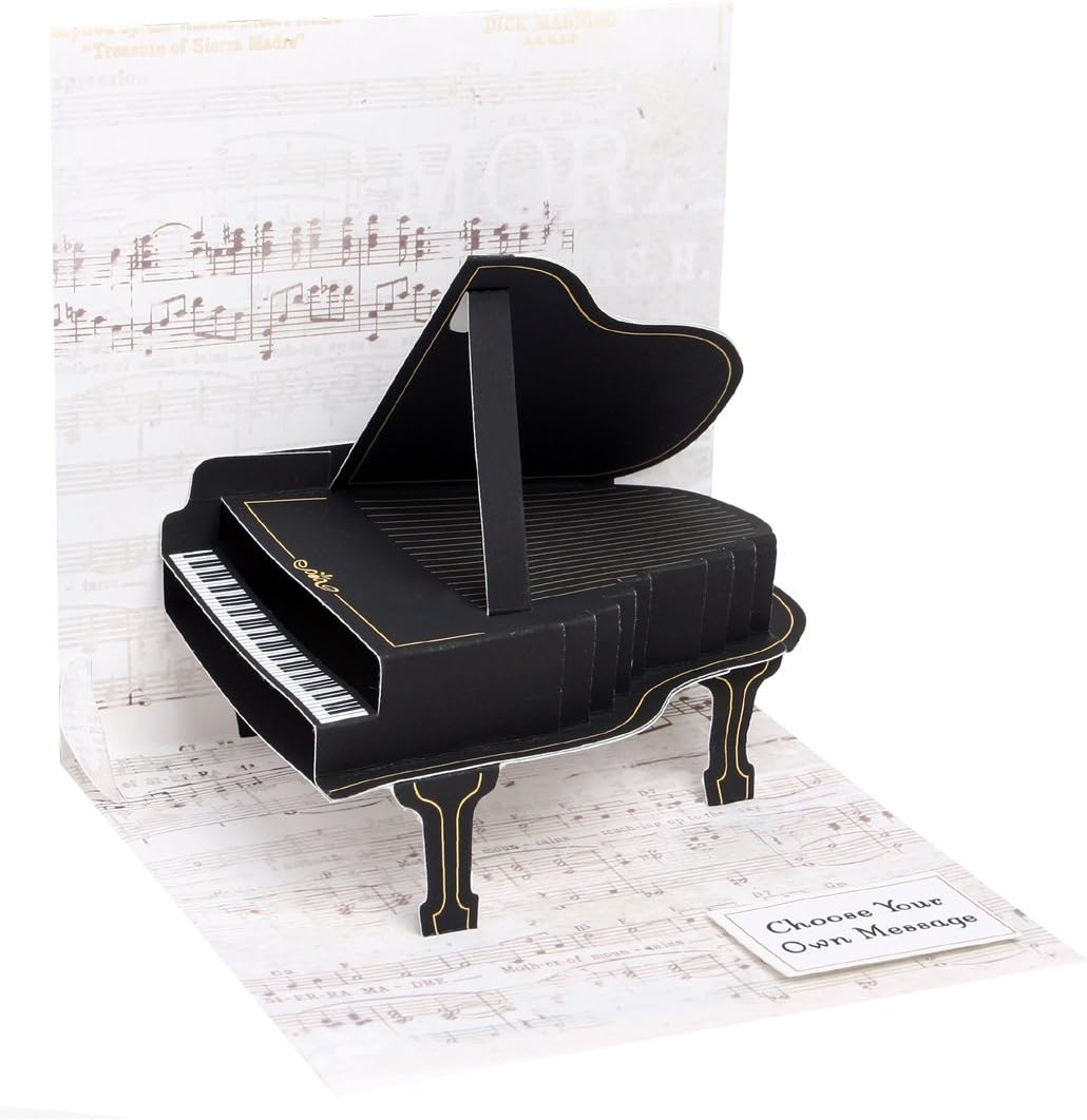 Popshots 3D Pop-Up Treasures Greeting Card Baby Grand Piano