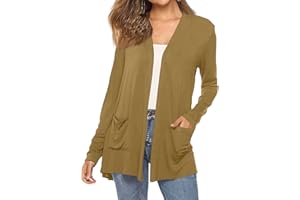 THMENKHT Cardigan For Women Long Sleeve Open Front Lightweight Casual Cardigan Sweater Fashion Fall Outerwear Fall Jacket