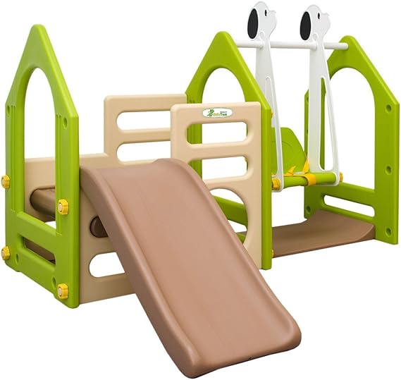 Littletom Indoor Spielplatz Ab 1 Jahr 155x135 Baby Spielturm Rutsche Mit Schaukel Amazon De Spielzeug