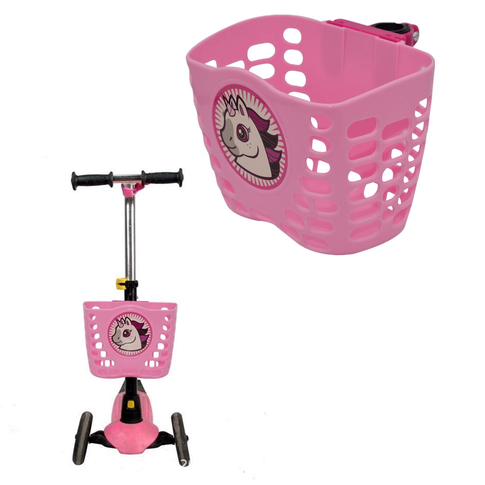 Nova Tree Kid’s bike Scooter Basket Front Basket for Handlebar (Pink)