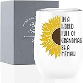 Onebttl Memaw Gift, Sunflower Grandma Gifts, 12oz Stainless Steel Insulated Tumbler for Sunflower Lovers, Perfect for Mother's Day, Birthday