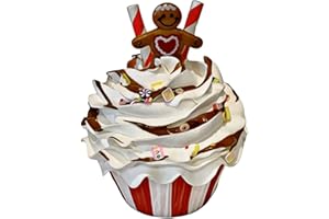 Dezicakes Fake Food- Fake CupCake- Home Decoration Cake Display- Artificial Cake- Cake Decor-Cake Decoration Cake Display- Fake Cupcakes-Fake Cakes-Realistic Fake Food Gingerbread Man Cupcake