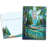 Tree-Free Greetings - Birthday Cards - Artful Designs - 1 Card + Matching Envelope - Made in USA - 100% Recycled Paper - 5"x7" - Happy Place (GO65464)